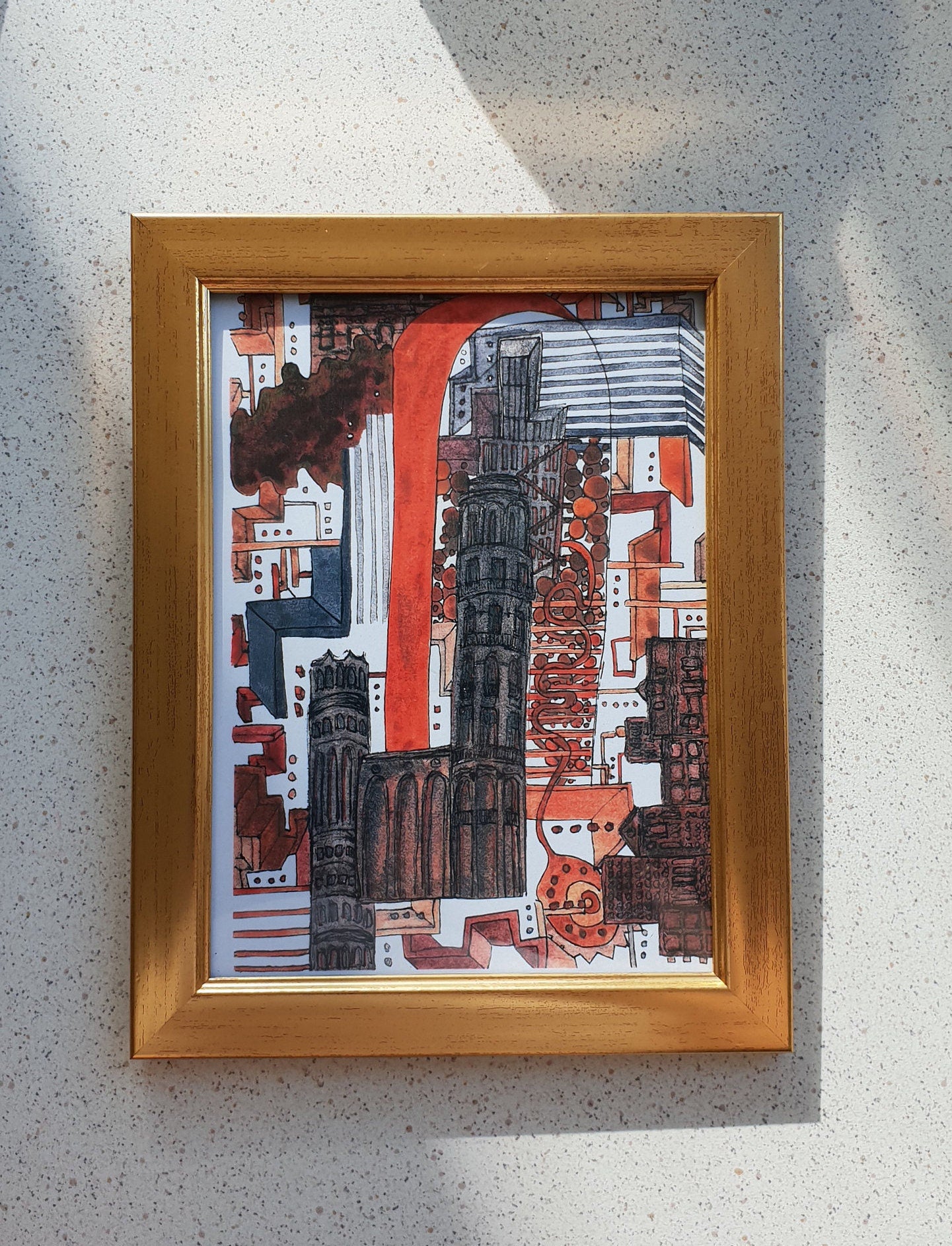 Dreamland Art Print, England City surrealist collage, Limited Edition, gift for architecture lovers