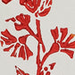 Floral design Wildflower seeded card - Delicate Floral Design - Red