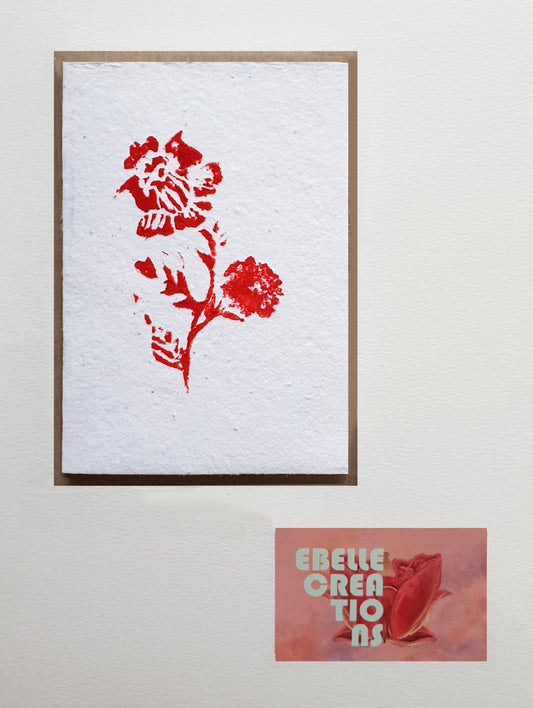 Delicate Red flower design card