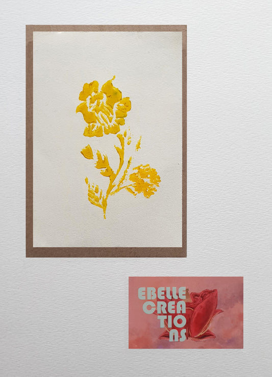 Delicate Yellow flower design card