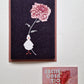 Pink Dahlia Duck Flower card