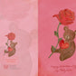 Cute Bear holding a red rose and heart Valentine's Day Greeting Card A6