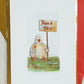 'Thank you' card with cute illustrated duck and hand-glittered embellishments
